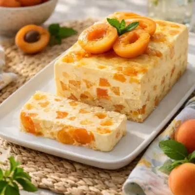 Terrine aux abricots sans cuisson au mascarpone