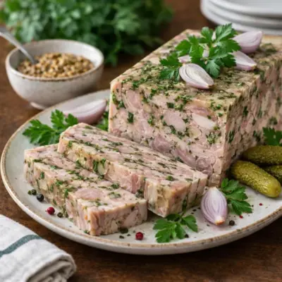 Terrine de jambonneau aux échalotes et persil