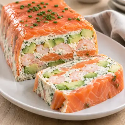 Terrine saumon crevettes avocat facile et froide