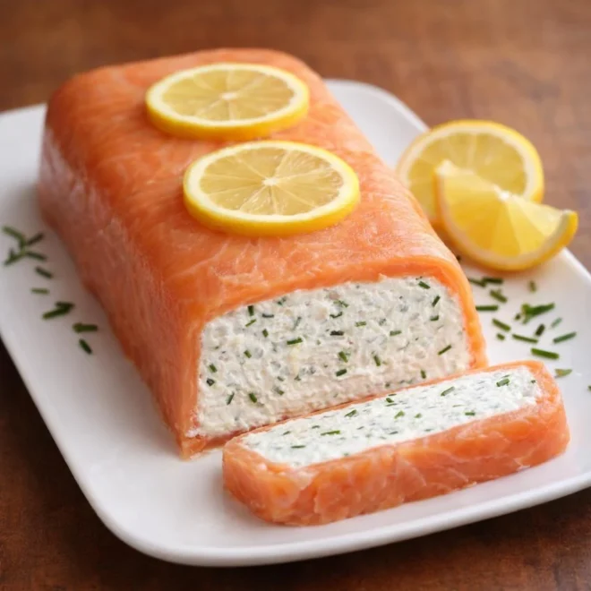 Terrine de saumon au fromage frais et à la ciboulette
