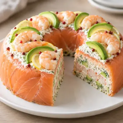 Terrine saumon fumé : recette aux crevettes