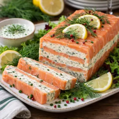 Terrine de saumon fumé et fromage frais aux herbes