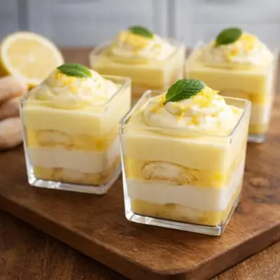 tiramisu au citron en verrines : facile & frais