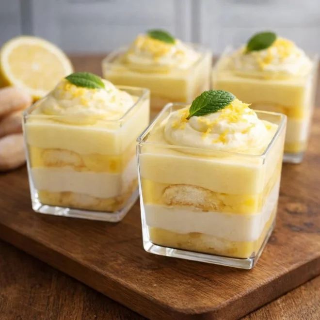 tiramisu au citron en verrines : facile & frais