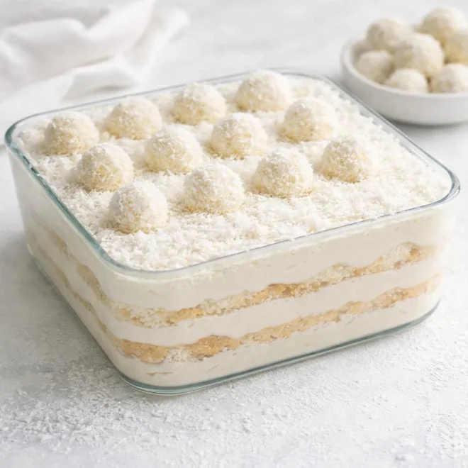 Recette tiramisu façon Raffaello coco (sans cuisson)