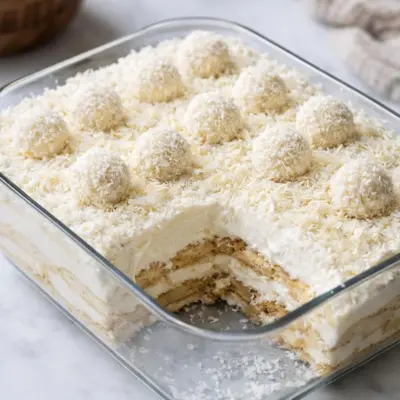 tiramisu façon Raffaello à la noix de coco : facile