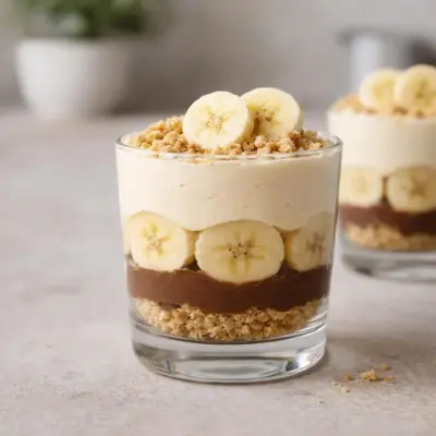 Tiramisù banane pâte à tartiner en verrines