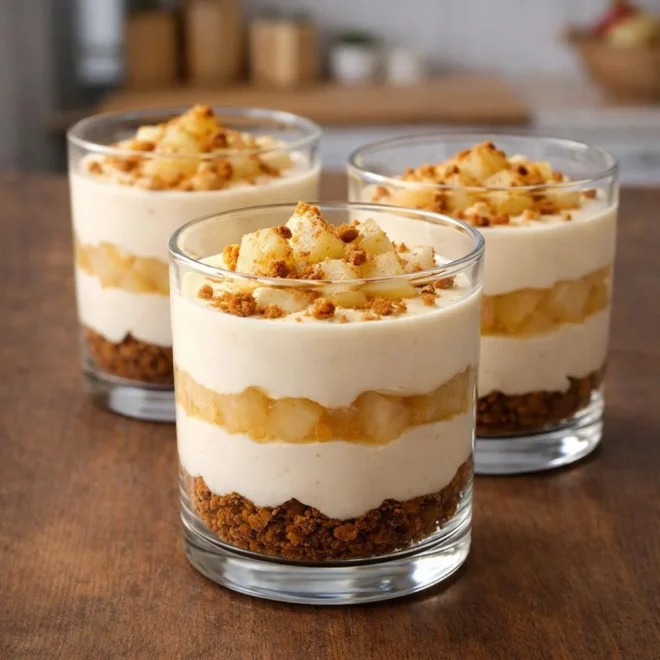 Tiramisu poire spéculoos en verrines : facile & gourmand