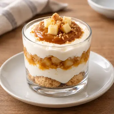 Tiramisu pommes caramel au beurre salé