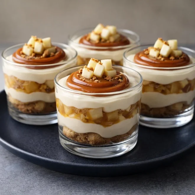 Tiramisu pommes et caramel au café