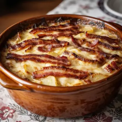 Tofaille des Vosges : gratin pommes de terre au munster