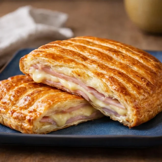 Tourte feuilletée jambon emmental : recette facile au four
