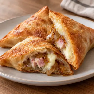 Triangles de brick au jambon et reblochon