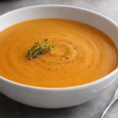 Velouté butternut patate douce carottes au Kiri