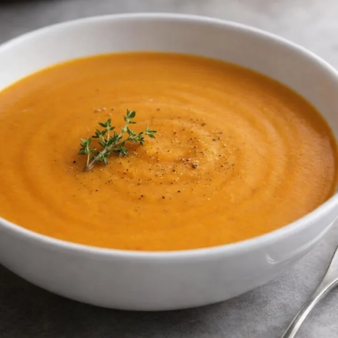 Velouté butternut patate douce carottes au Kiri