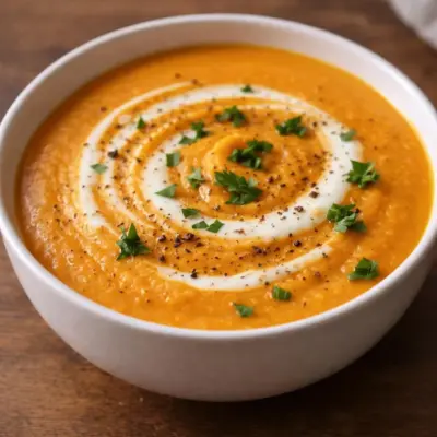 Velouté de carottes à la Vache qui Rit : crèmeux