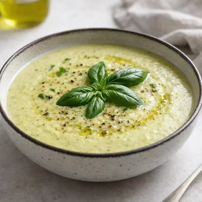 Velouté de courgettes ail et oignon : crémeux facile