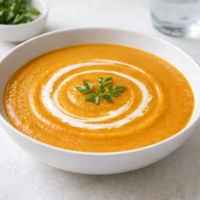 Velouté de légumes du soleil : recette rôtie au lait de coco