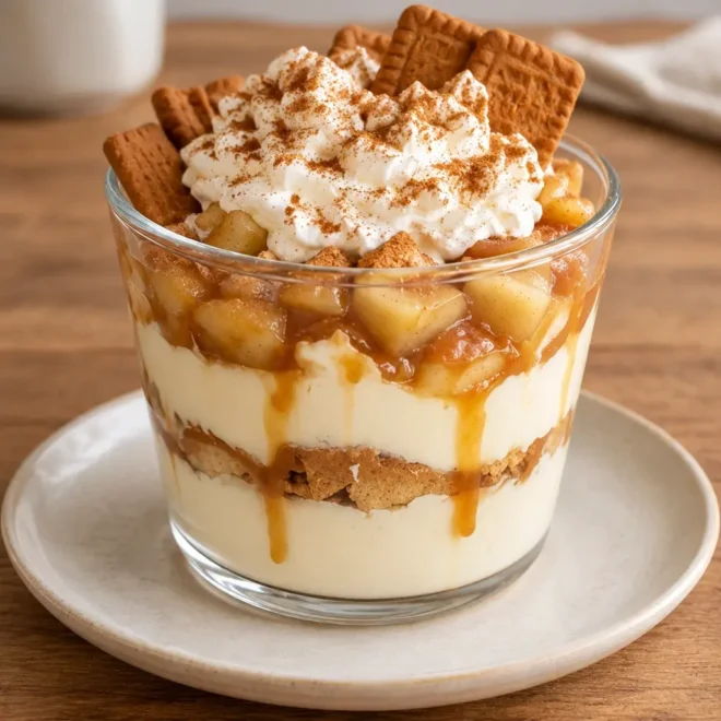 Verrine de pommes caramélisées facile