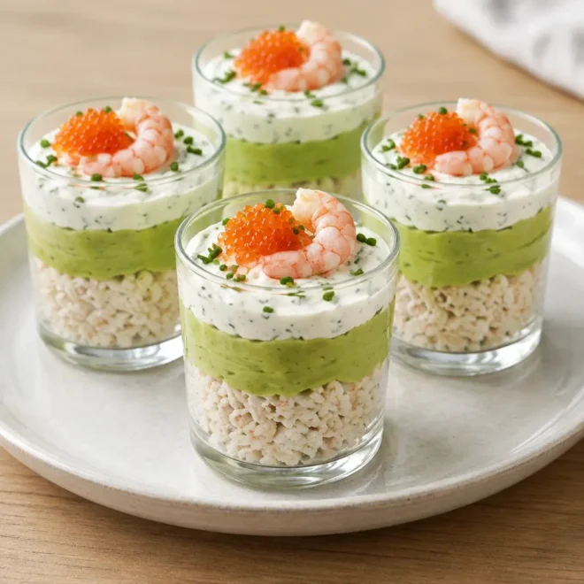 Verrines crabe avocat faciles et fraîches
