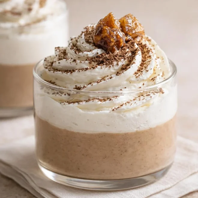 Verrines mousse de marrons et chantilly vanille