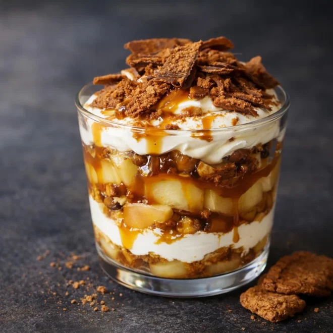 Verrines pommes caramélisées mascarpone vanillée
