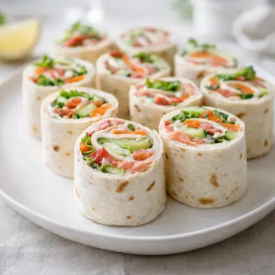 Recette wrap saumon fumé crudités & sauce citronnée