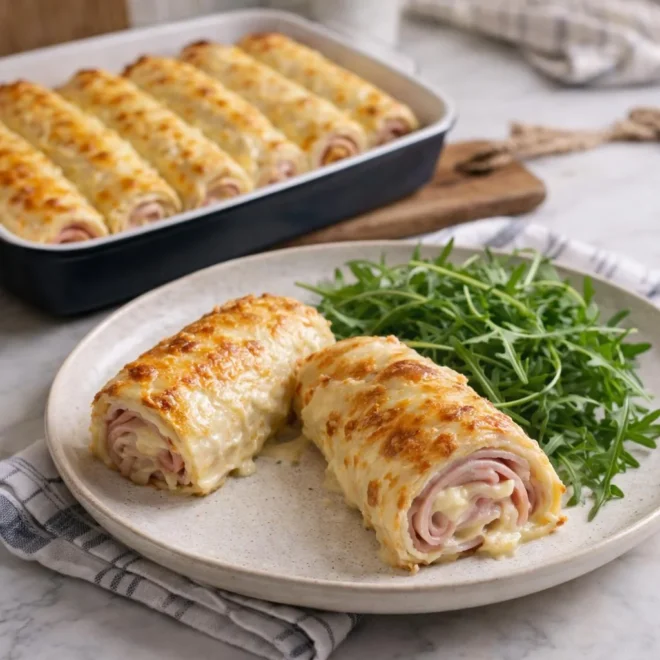 Recette wraps gratinés au jambon et au comté