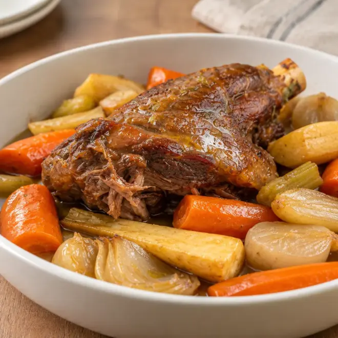 Agneau braisé : recette fondante aux légumes
