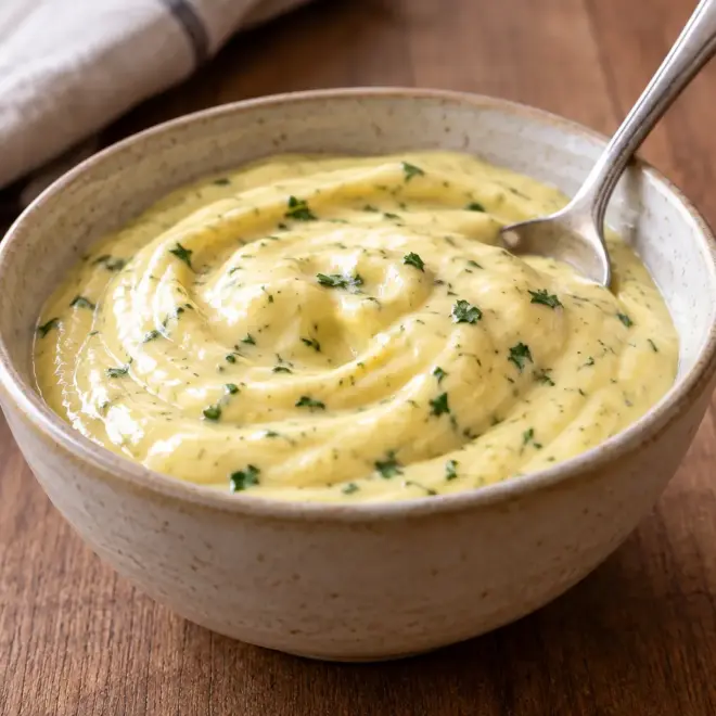 Aïoli maison, épais, lisse et parfumé à l’ail