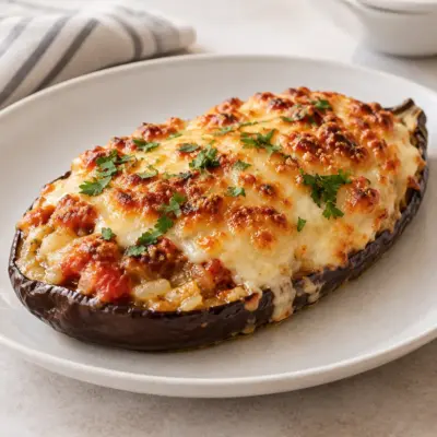Aubergines farcies recette fondante et gratinée