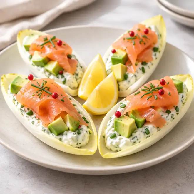 Barquettes d’endives au saumon fumé faciles