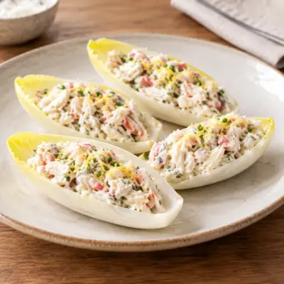 Barquettes d’endive au crabe faciles et citronnées