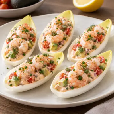 Barquettes d’endive recette fraîche et croquante