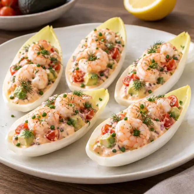 Barquettes d’endive recette fraîche et croquante