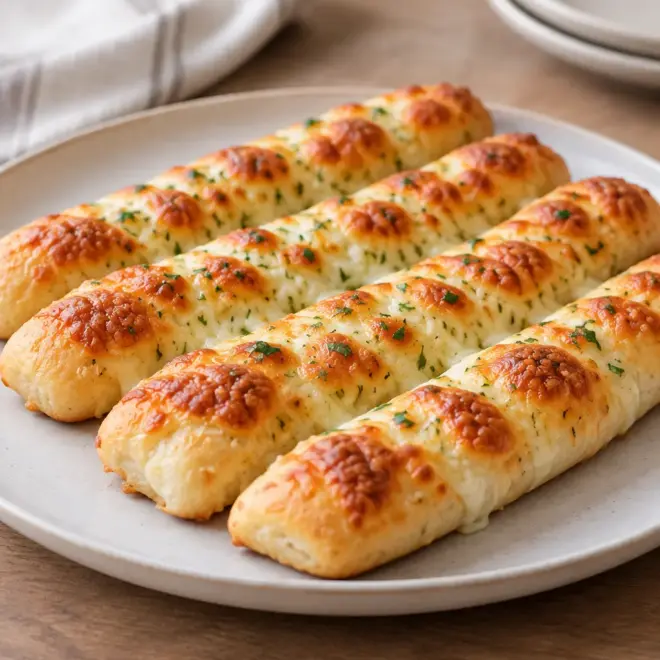 Bâtonnets de pain : recette à l’ail et au fromage