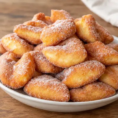 Beignets frits au sucre faciles et moelleux