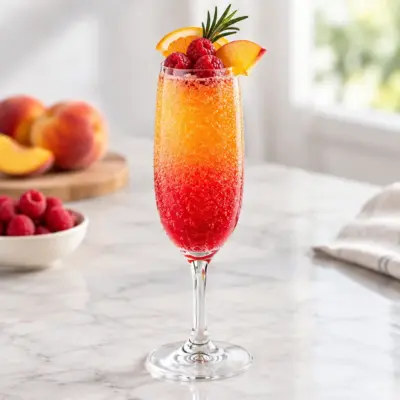 Bellini sans alcool facile et pétillant