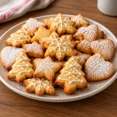 Biscuits de Noël décorés faciles et dorés