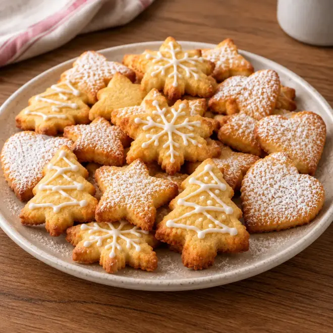 Biscuits de Noël décorés faciles et dorés