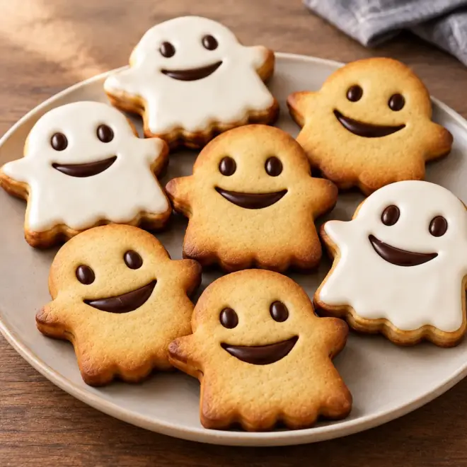 Biscuits fantômes au chocolat faciles à décorer