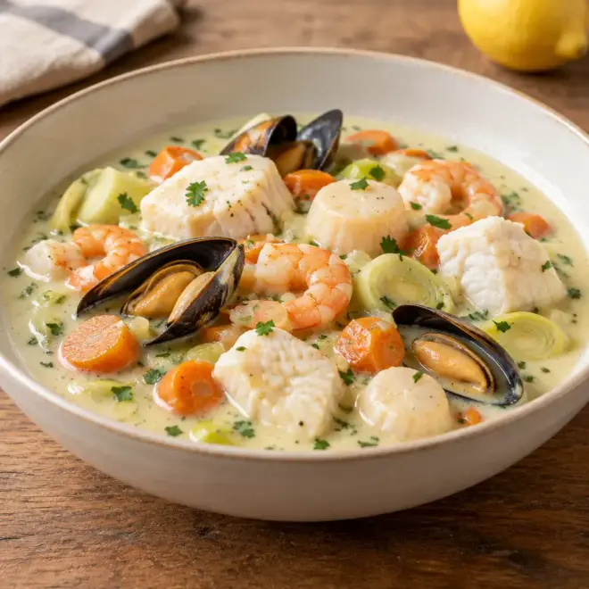 Blanquette de la mer facile et crémeuse