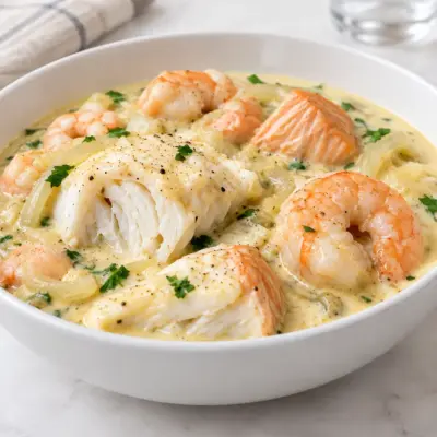 Blanquette de poissons facile à la crème