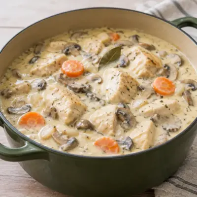 Blanquette de poulet facile et crémeuse