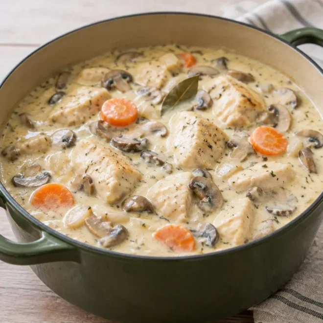 Blanquette de poulet facile et crémeuse