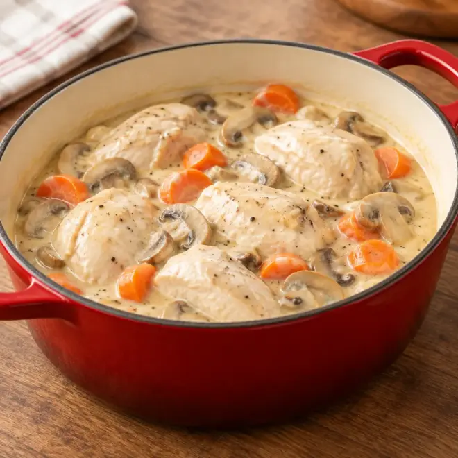Blanquette de poulet facile et crémeuse