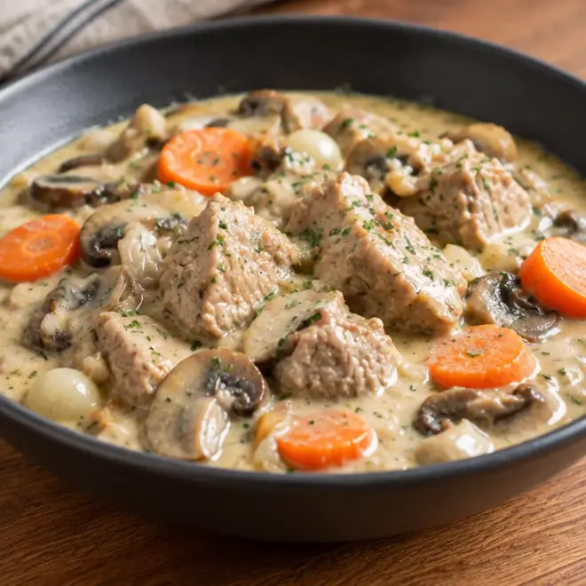Blanquette de veau, recette crémeuse à l’ancienne