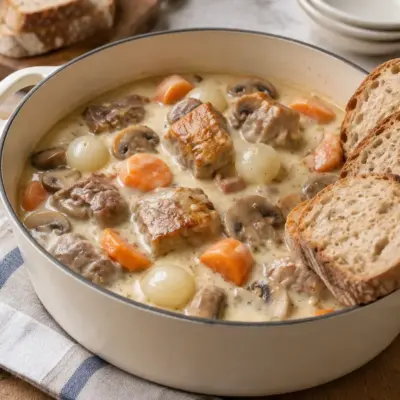Blanquette de veau recette traditionnelle et crémeuse