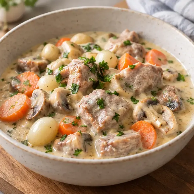 Blanquette de veau facile et sauce veloutée