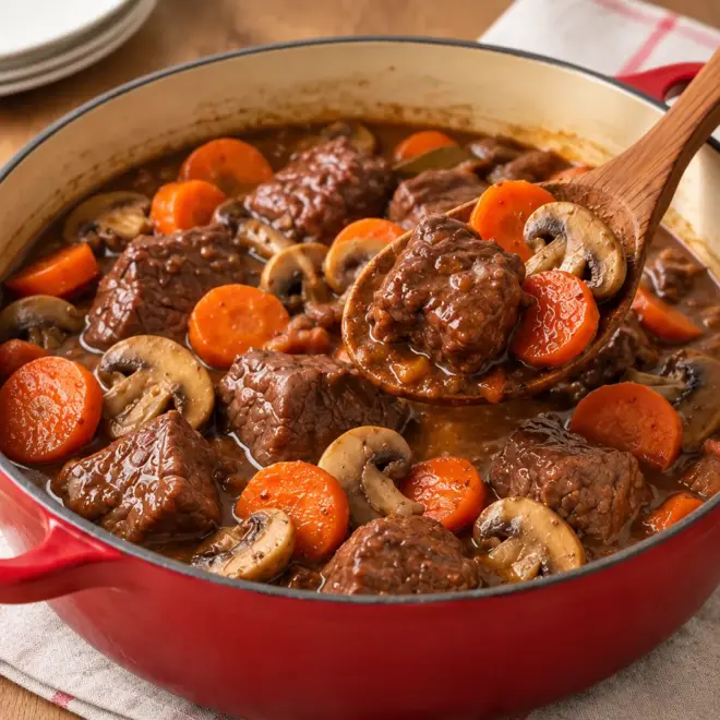 Bœuf bourguignon recette fondante et traditionnelle